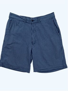 POLO RALPH LAUREN MEN’S BLUE GINGHAM CHECK PLAID CLASSIC FIT CHINO SHORTS SZ 32